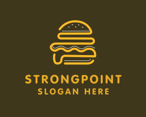 Lunch - Abstract Burger Bun logo design