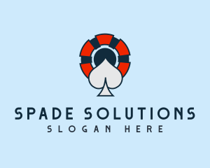 Spade - Roulette Chip Spade logo design