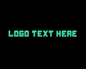 Wordmark - Neon Gaming Hacker logo design