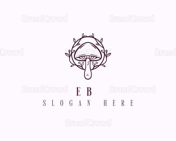 Elegant Floral Mushroom Logo