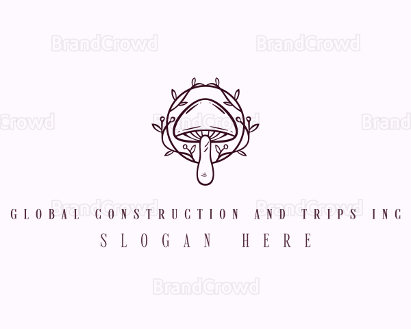 Elegant Floral Mushroom Logo