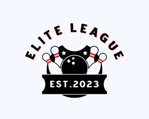 League - Bowling League Competition logo design