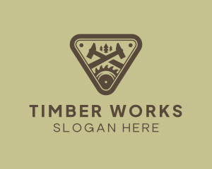 Logger - Mallet Saw Blade Logger logo design