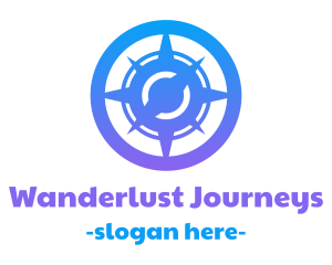 Travel Compass Navigation logo design