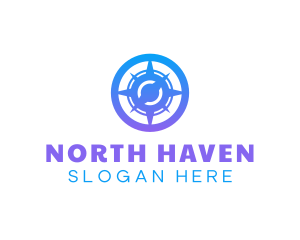 North - Travel Compass Navigation logo design