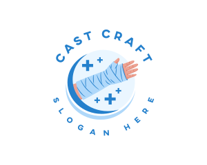 Cast - Medical Arm Cast logo design