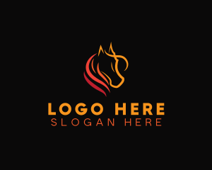 Power - Fiery Horse Farm logo design