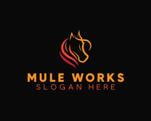 Fiery Horse Farm logo design