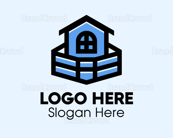 Blue House Building Logo