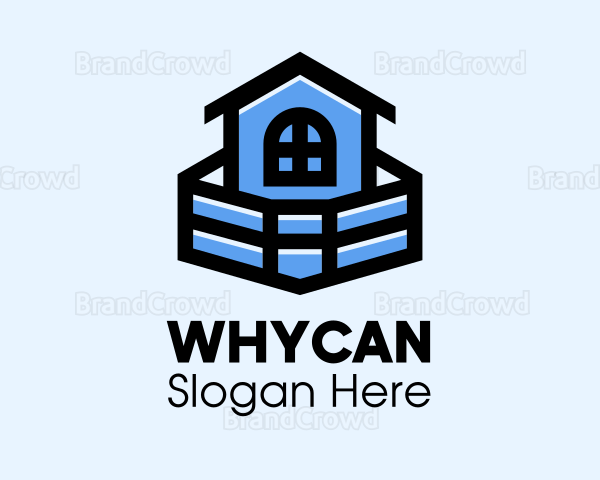 Blue House Building Logo