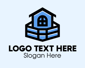 Neighborhood - Blue House Building logo design