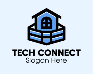 Blue House Building Logo