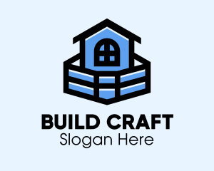 Blue House Building logo design