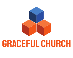 Cube - Blue & Orange Cubes logo design
