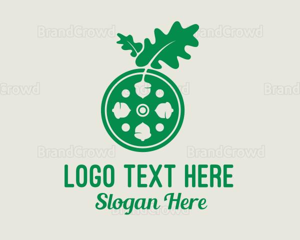 Green Acorn Plant Logo