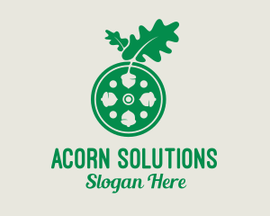 Acorn - Green Acorn Plant logo design