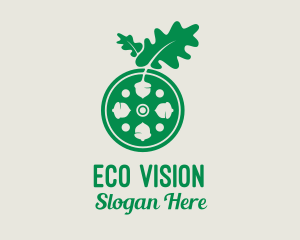 Green Acorn Plant  logo design