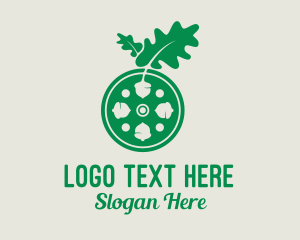 Natural - Green Acorn Plant logo design