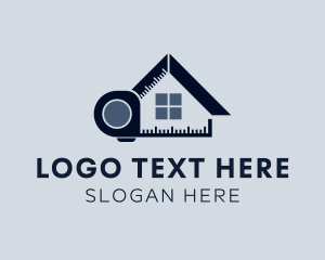 Measuring Tool Home Renovation Logo