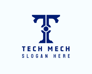 Tech Circuit Letter T logo design