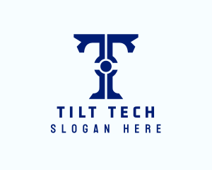 Tech Circuit Letter T logo design