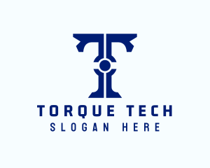 Tech Circuit Letter T logo design