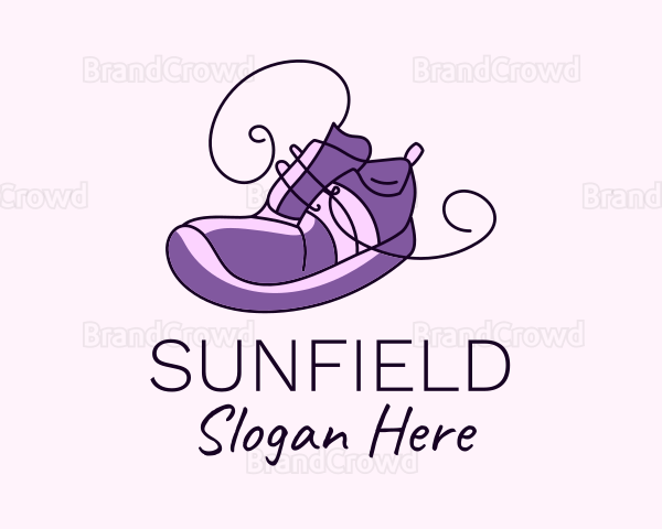 Purple Running Shoes Logo