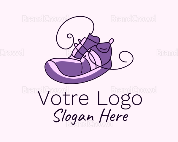 Purple Running Shoes Logo