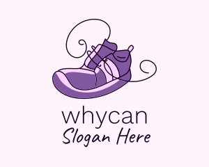 Canvas Shoe - Purple Running Shoes logo design