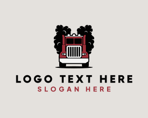 Haulage - Smoke Cargo Trucking logo design