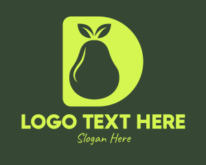 Nutritionist - Green Pear D logo design