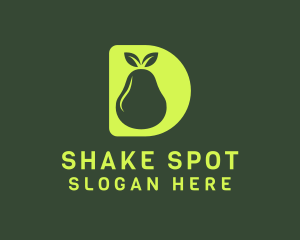 Shake - Green Pear D logo design