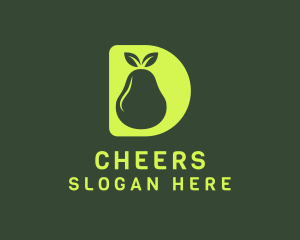 Fresh - Green Pear D logo design