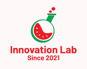 Laboratory - Watermelon Laboratory Flask logo design