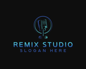 Studio Audio Microphone logo design