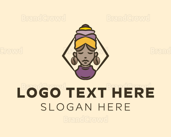 Coffee Bean Woman Logo