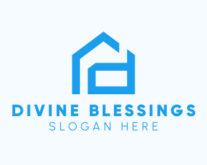 Blue Housing Letter D Logo