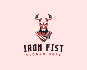 Tough - Tough Minotaur Character logo design