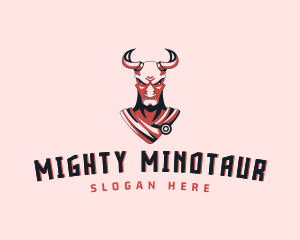 Tough Minotaur Character logo design