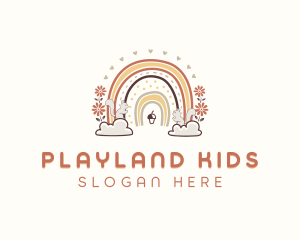 Kindergarten Rainbow Daycare logo design