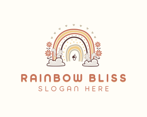 Kindergarten Rainbow Daycare logo design