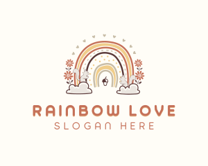 Kindergarten Rainbow Daycare logo design