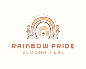 Kindergarten Rainbow Daycare logo design