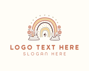 Boho - Kindergarten Rainbow Daycare logo design