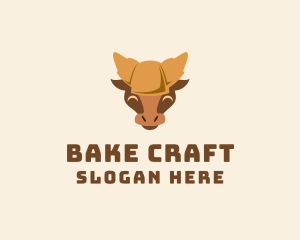 Croissant Bread Ox logo design