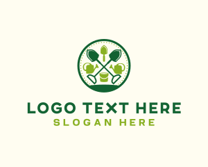 Lawn - Gardening Tools Shovel logo design