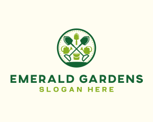 Gardening Tools Shovel logo design