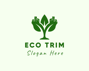 Eco Realty Plant logo design