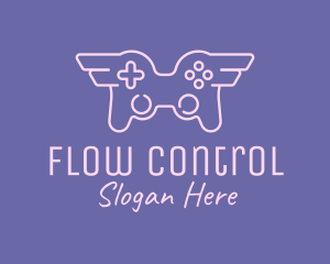 Winged Game Controller logo design