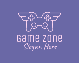 Winged Game Controller logo design